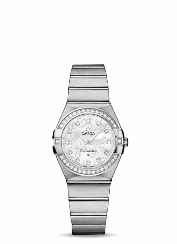 Omega Constellation Quartz 27 Brushed Stainless Steel / Diamond / MOP Omega 123.15.27.60.55.005 (12315276055005)